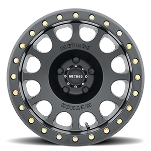 Aluminum Wheels 17x9 Beadlock MR105 Bolt Pattern 5 On 127 Offset -38 Lip Size 1.77 Matte Black MB Method