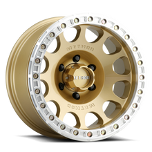 Load image into Gallery viewer, Aluminum Wheels 17x9 Beadlock MR105 Bolt Pattern 6 On 139.7 Offset -38 Lip Size 1.77 Gold GD Method