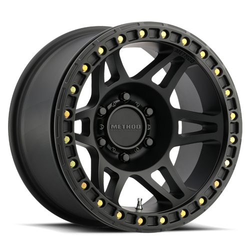 Aluminum Wheels 17x9 Beadlock MR106 Bolt Pattern 5 On 127 Offset -44 Lip Size 0 Matte Black MB Method