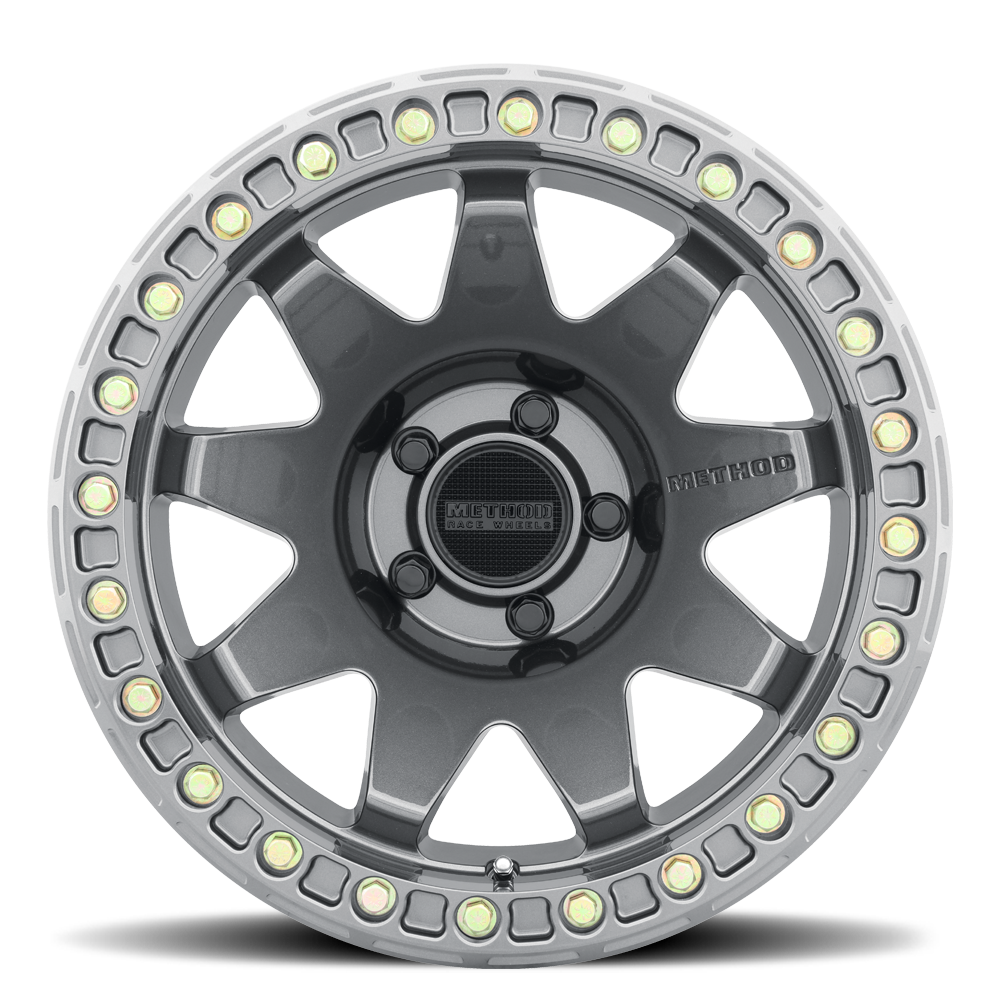 Aluminum Wheels 17x9 MR108 Bolt Pattern 5 On 127 Offset -44 Lip Size 0.63 Gloss Titanium GY Method