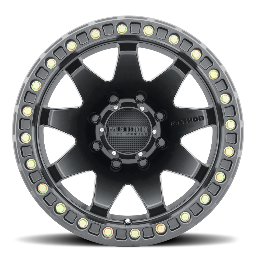 Aluminum Wheels 17x9 MR108 Bolt Pattern 8 On 165.1 Offset -44 Lip Size 0.63 Matte Black MB Method