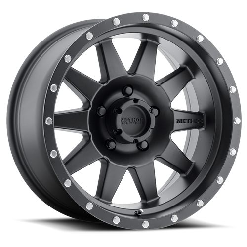 Aluminum Wheels 20x9 The Standard MR301 Bolt Pattern 5 On 150 Offset 18 Lip Size 1.85 Matte Black MB Method