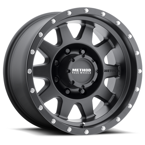 Aluminum Wheels 20x9 The Standard MR301 Bolt Pattern 8 On 165.1 Offset 18 Lip Size 3.7 Matte Black MB Method