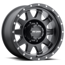 Load image into Gallery viewer, Aluminum Wheels 20x9 The Standard MR301 Bolt Pattern 8 On 165.1 Offset 18 Lip Size 3.7 Matte Black MB Method