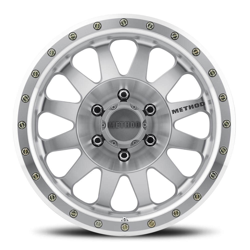 Aluminum Wheels 20x10 Double Standard MR304 Bolt Pattern 6 On 135 Offset -18 Lip Size 3.9 Machined SL Clear Coat Method