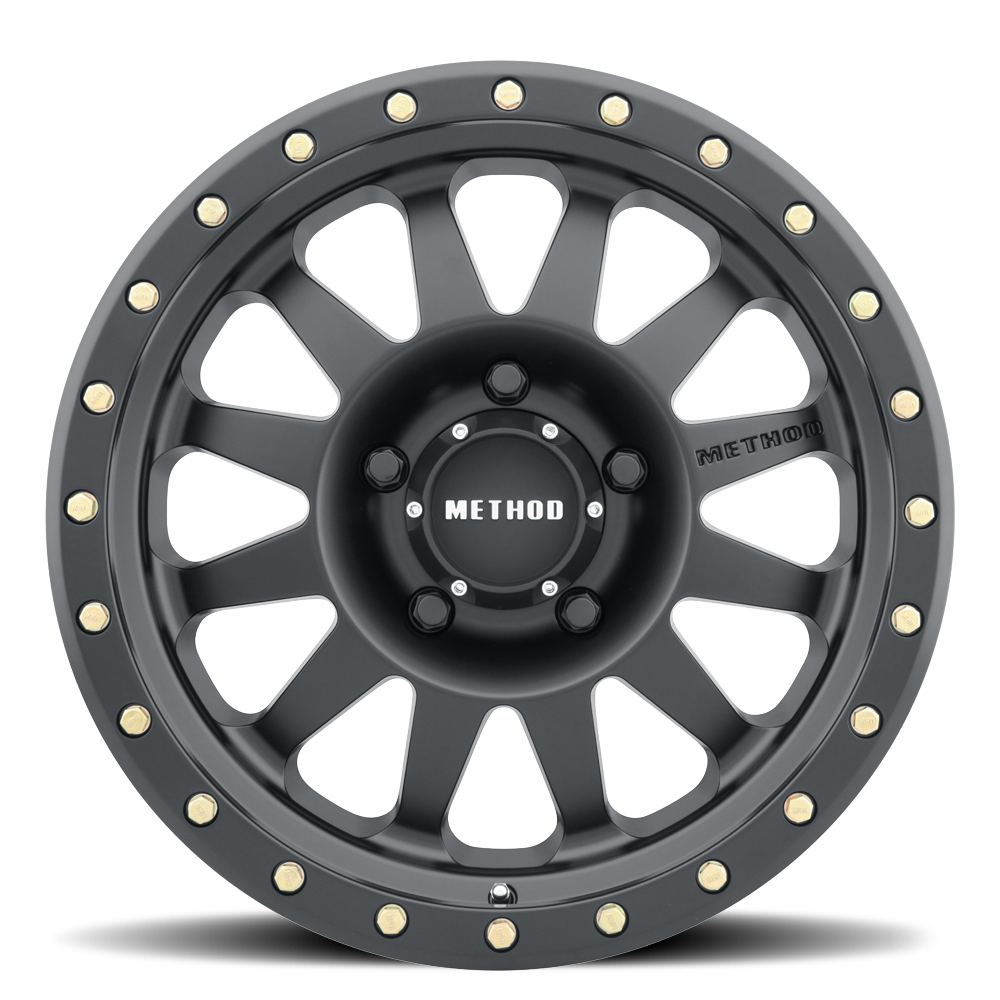 Aluminum Wheels 15x8 Double Standard MR304 Bolt Pattern 5 On 139.7 Offset -24 Lip Size 3.5 Matte Black MB Method