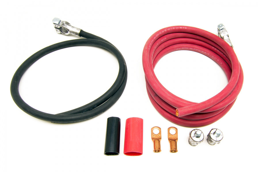 Red/Black Battery Cables 8ft Red 3ft Black - Painless Wiring 40113