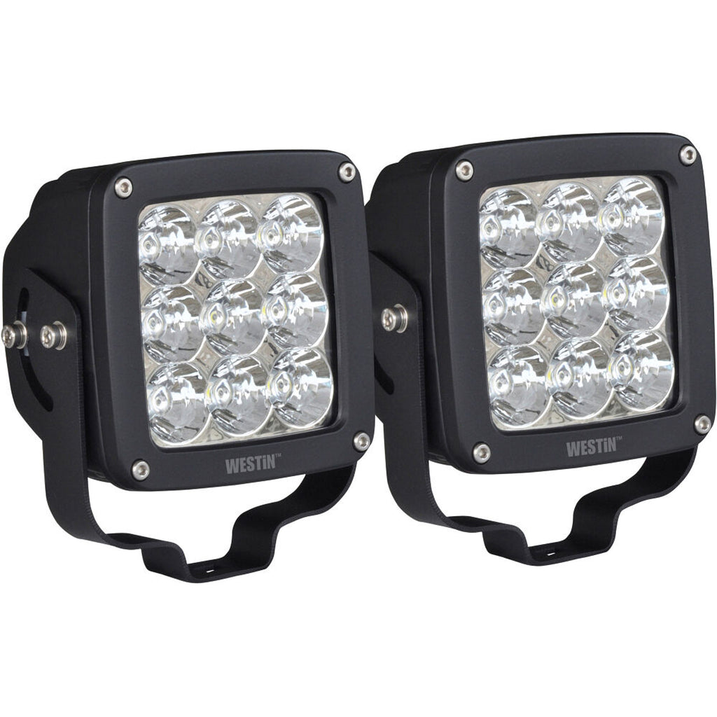 Axis LED Auxiliary Light Square Spot Pattern Pair - Westin 09-12219A-PR