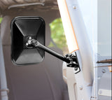 Quick Release Mirrors Pa ir Black Rectangular - Rugged Ridge 11025.12