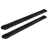 Raptor Series 6 in OEM Style Slide Track Running Boards Black Textured Aluminum - Raptor Series 1702-0501BT