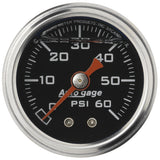 1-1/2in Pressure Gauge - 0-60psi - Black Face - AutoMeter 2173