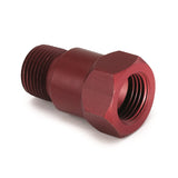 3/8in Npt Aluminum Temp. Adapter Fitting - Red - AutoMeter 2272