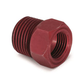 1/2in NPT Aluminum Temp. Adapter Fitting - Red - AutoMeter 2273