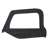 Soft Top Door Skin W/ Frame 97-06 Wrangler TJ Driver Side Black Diamond Smittybilt - Smittybilt 79435