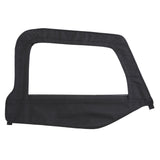 Soft Top Door Skin W/ Frame 97-06 Wrangler TJ Passenger Side Black Diamond Smittybilt - Smittybilt 79535