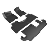 KAGU Floor Mat; Black; 4 pc.; 2 pc. Front Row; 1 pc. 2nd Row; 1 pc. 3rd Row;