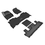 KAGU Floor Mat; Black; 5 pc.; 2 pc. Front Row; 1 pc. 2nd Row; 2 pc. 3rd Row;