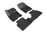 KAGU Floor Mat; Black; 3 pc.; 2 pc. Front Row; 1 pc. 2nd Row;