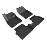 KAGU Floor Mat; Black; 3 pc.; 2 pc. Front Row; 1 pc. 2nd Row;