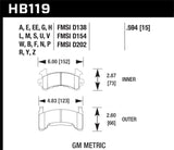 Metric GM-Black - Hawk Performance HB119M.594