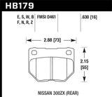 HP Plus Disc Brake Pad; 0.630 Thickness; - Hawk Performance HB179N.630