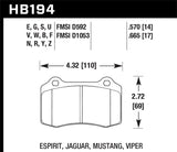 Performance Street Brake Pad (4) - Hawk Performance HB194Z.570