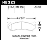 LTS Disc Brake Pad; 0.724 Thickness; - Hawk Performance HB323Y.724