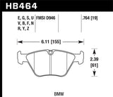 HPS Disc Brake Pad; 0.764 Thickness; - Hawk Performance HB464F.764