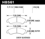 Performance Street Brake Pads (4) - Hawk Performance HB561Y.710