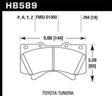 LTS Disc Brake Pad; 0.704 Thickness; - Hawk Performance HB589Y.704