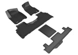 KAGU Floor Mat; Black; 5 pc.; 2 pc. Front Row; 1 pc. 2nd Row; 2 pc. 3rd Row;