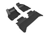 KAGU Floor Mat; Black; 3 pc.; 2 pc. Front Row; 1 pc. 2nd Row;