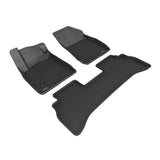 KAGU Floor Mat; Black; 5 pc.; 2 pc. Front Row; 3 pc. 2nd Row;