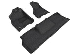 ELEGANT Floor Mat; 3 pc.; 1st/2nd Row; Front and Rear; Black;