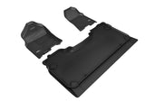 KAGU Floor Mat; Black; 3 pc.; 2 pc. Front Row; 1 pc. Rear; Bucket Seat;