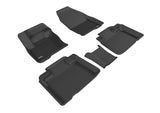 KAGU Floor Mat; Black; 5 pc.; 2 pc. Front Row; 3 pc. Rear w/Center Piece;