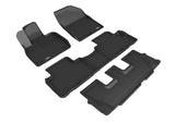 KAGU Floor Mat; Black; 4 pc.; 2 pc. Front Row; 1 pc. 2nd Row; 1 pc. 3rd Row;