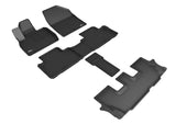 KAGU Floor Mat; Black; 5 pc.; 2 pc. Front Row; 1 pc. 2nd Row; 2 pc. 3rd Row;