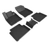 KAGU Floor Mat; Black; 3 pc.; 2 pc. Front Row; 1 pc. 2nd Row;