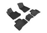 KAGU Floor Mat; Black; 5 pc.; 2 pc. Front Row; 3 pc. 2nd Row;