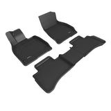 KAGU Floor Mat; Black; 3 pc.; 2 pc. Front Row; 1 pc. 2nd Row; Sedan Only;