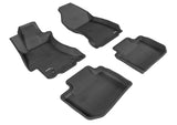 KAGU Floor Mat; Black; 5 pc.; 2 pc. Front Row; 3 pc. 2nd Row;