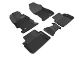 KAGU Floor Mat; Black; 5 pc.; 2 pc. Front Row; 3 pc. 2nd Row;