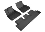 KAGU Floor Mat; Black; 3 pc.; 2 pc. Front Row; 1 pc. 2nd Row;