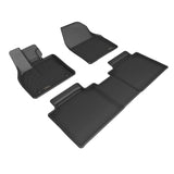 KAGU Floor Mat; Black; 3 pc.; 2 pc. Front Row; 1 pc. 2nd Row;