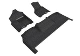 ELEGANT Floor Mat; 3 pc.; 1st/2nd Row; Front and Rear; Black;