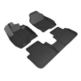 KAGU Floor Mat; Black; 3 pc.; 2 pc. Front Row; 1 pc. 2nd Row;