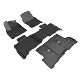 KAGU Floor Mat; Black; 4 pc.; 2 pc. Front Row; 1 pc. 2nd Row; 1 pc. 3rd Row;