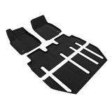 ELEGANT Floor Mat; 4 pc.; Front Rear and Third Row; Black;