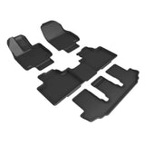 KAGU Floor Mat; Black; 4 pc.; 2 pc. Front Row; 1 pc. 2nd Row; 1 pc. 3rd Row;